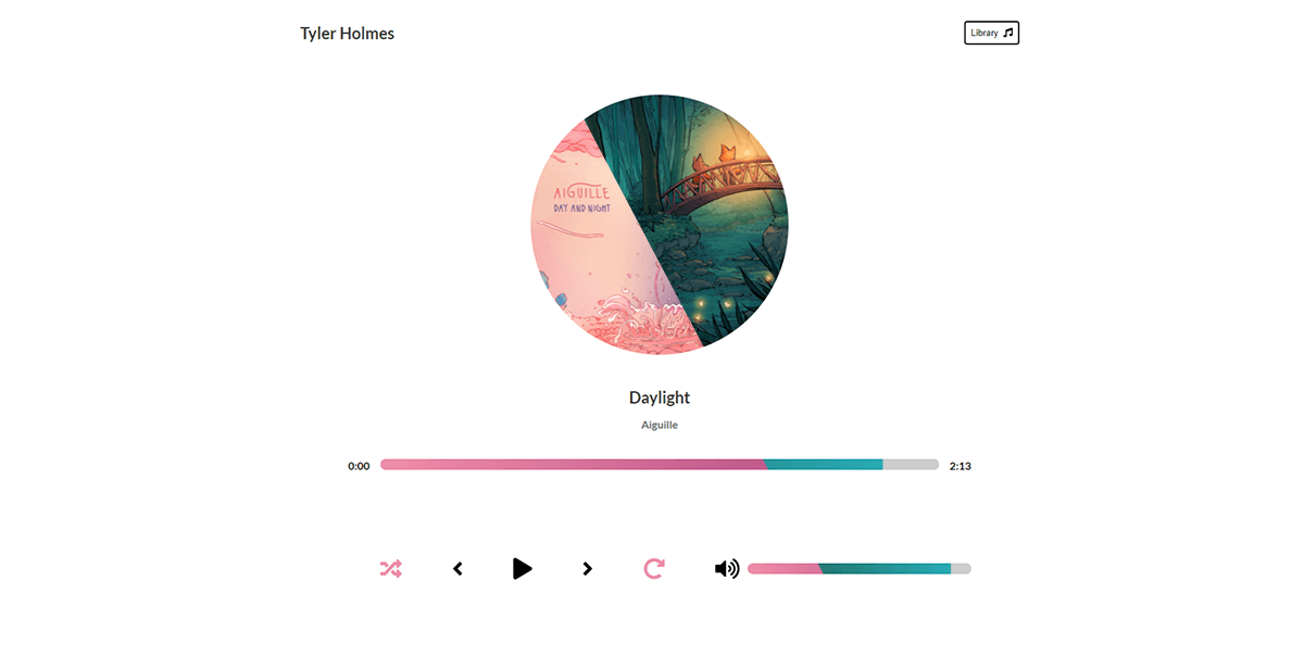 music player split screen comparison