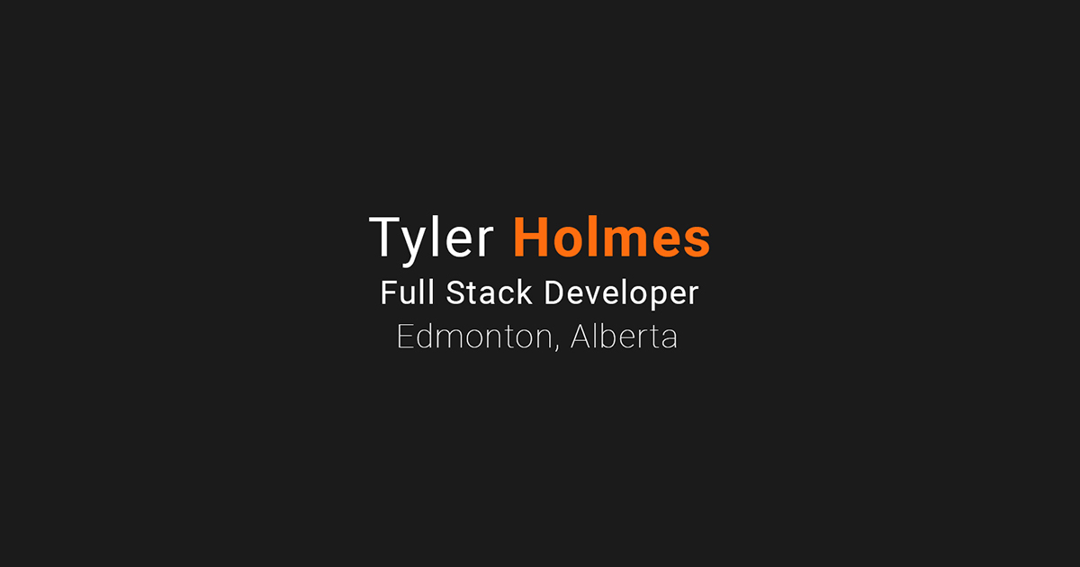 Tyler Holmes - Sitecore Tech MVP & Full Stack Developer